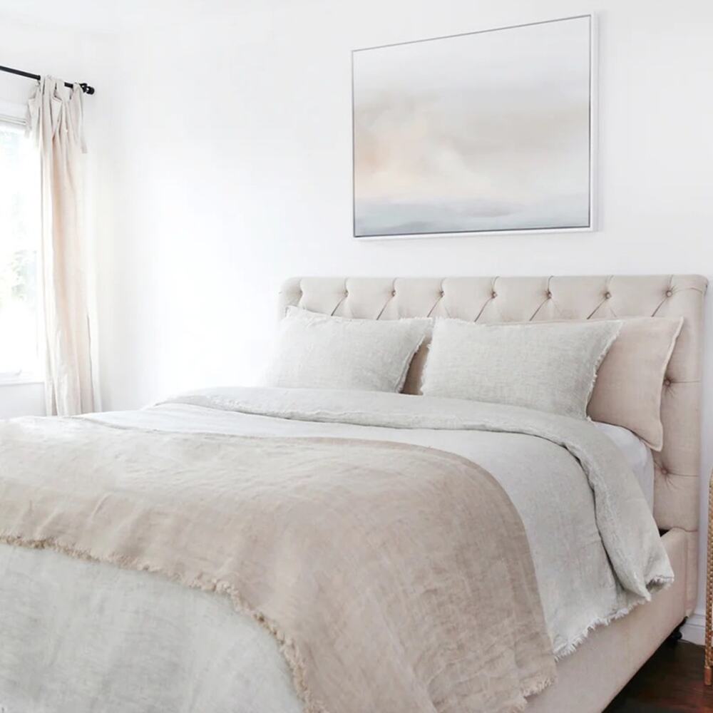 Pom‎ Pom at Home Linen Oversized Throw Blanket Retails 279 Size 60” x 90”